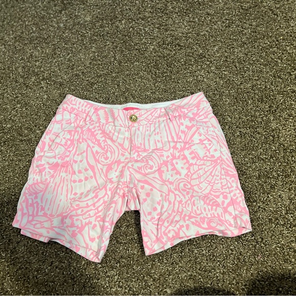 Lilly Pulitzer Pink Patterned Shorts - Picture 1 of 8